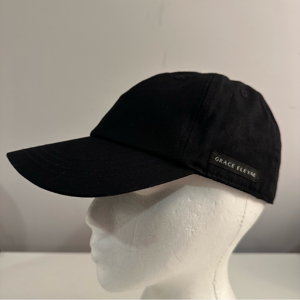GRACE ELEYAE Satin Lined Black Baseball Adjustable Hat